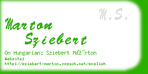 marton sziebert business card